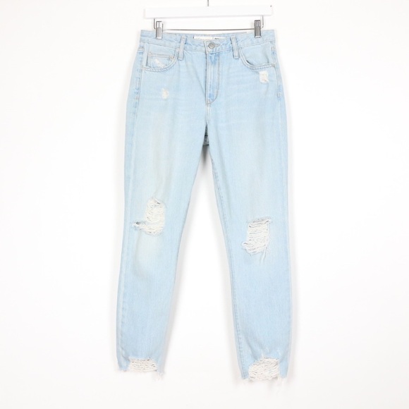 Lovers + Friends Denim Straight Leg Distressed Jeans - Picture 1 of 9